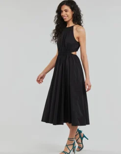 HALTER CTN MIDI DRESS