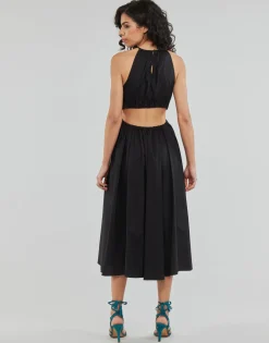 HALTER CTN MIDI DRESS