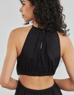 HALTER CTN MIDI DRESS