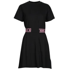 JERSEY DRESS W/LOGO WAIST