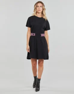 JERSEY DRESS W/LOGO WAIST