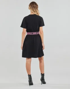 JERSEY DRESS W/LOGO WAIST