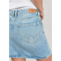 Jupe alofi en jeans bleu clair