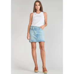 Jupe alofi en jeans bleu clair