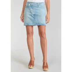 Jupe alofi en jeans bleu clair