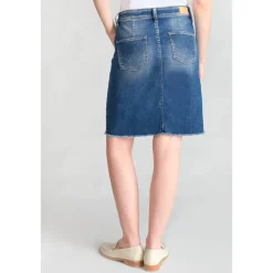 Jupe ledisi en jeans bleu délavé