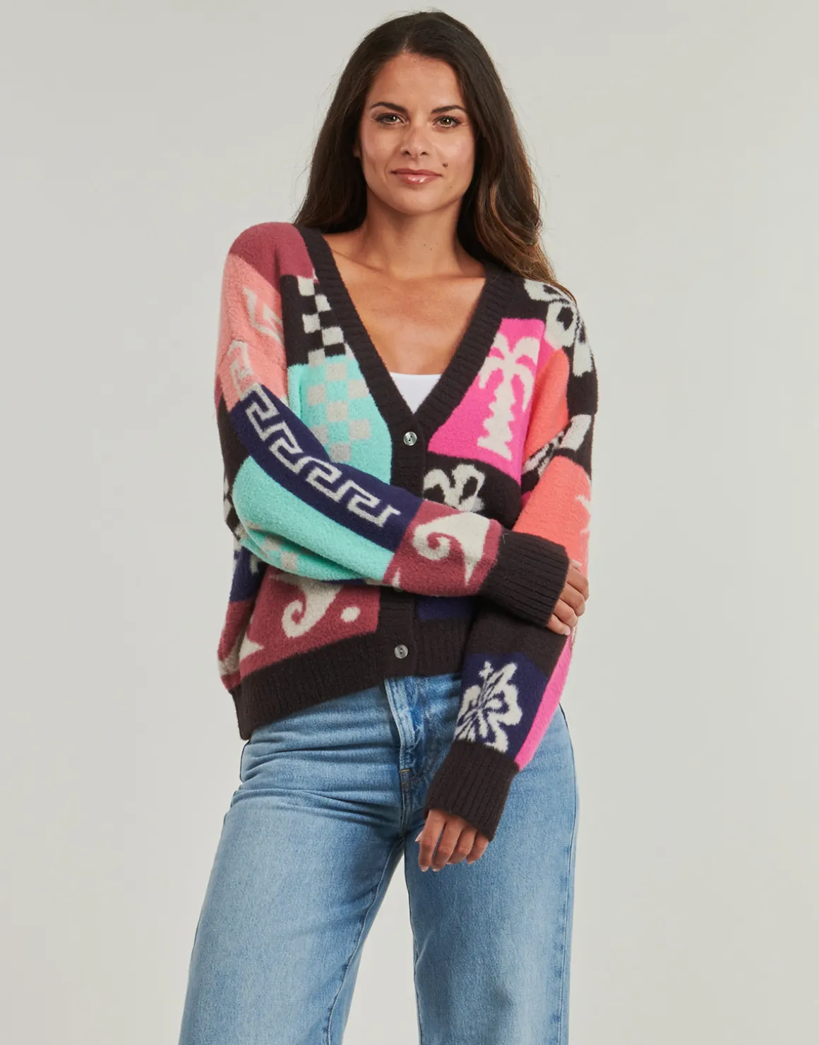 KEEPSAKES JACQUARD CARDI