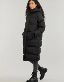 LONGLINE HOODED PUFFER COAT