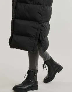 LONGLINE HOODED PUFFER COAT