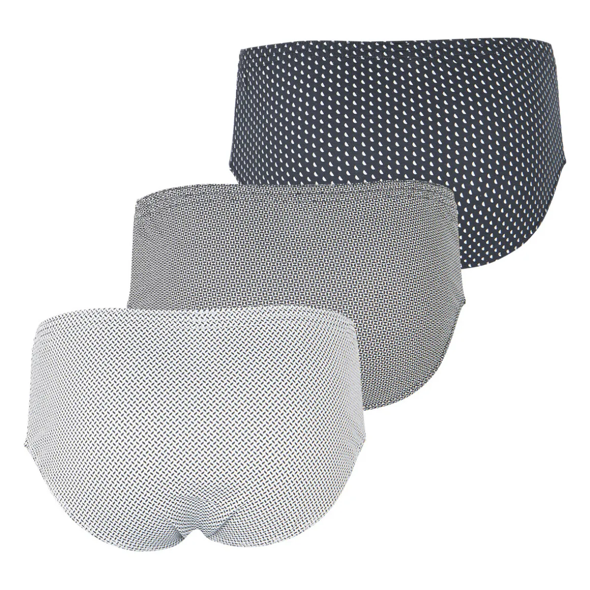 Lot de 3 slips taille haute fermé homme Trio Fantaisie