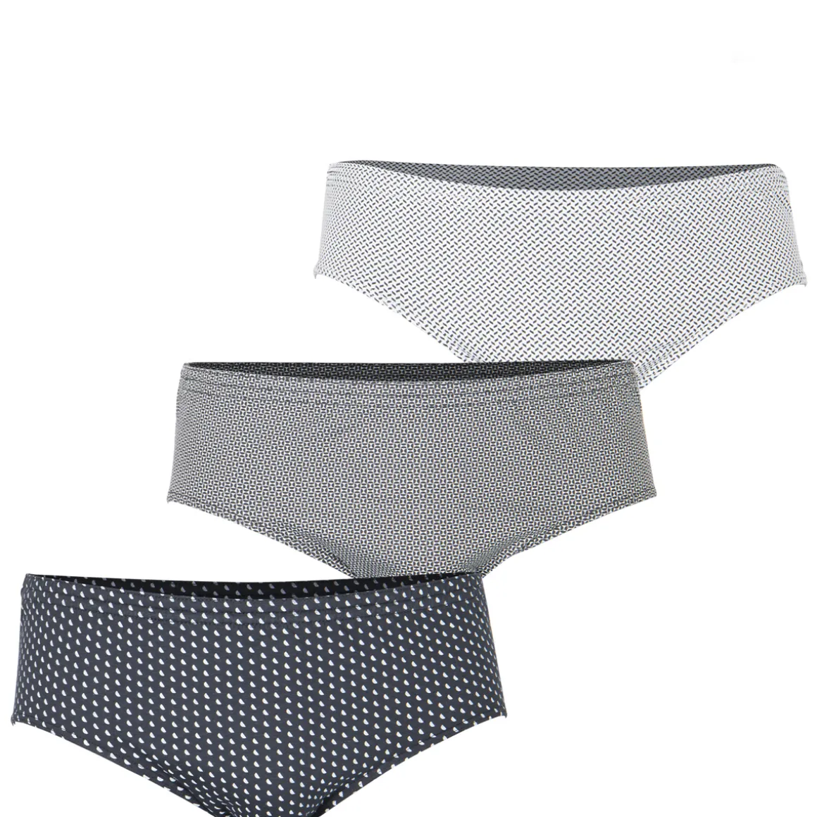 Lot de 3 slips taille haute fermé homme Trio Fantaisie