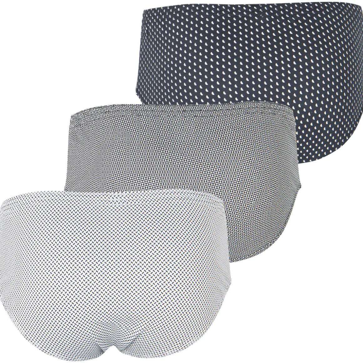 Lot de 3 slips taille haute fermé homme Trio Fantaisie