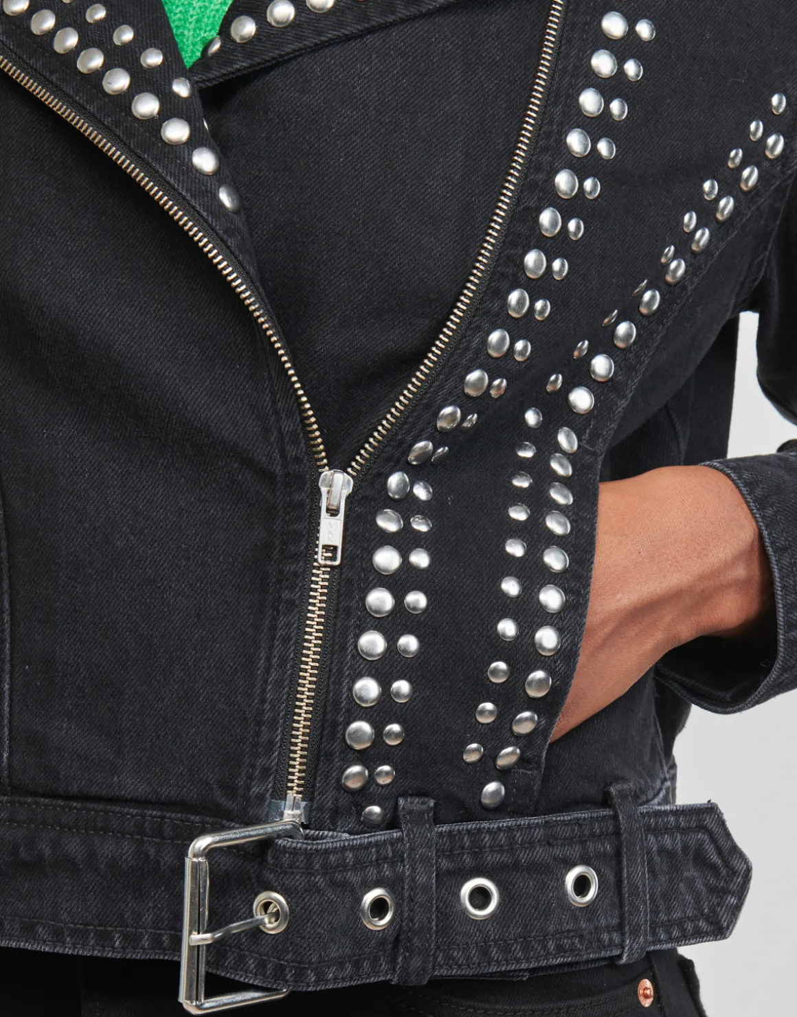 ONLGILLA LS STUD DNM BIKER JACKET CRO