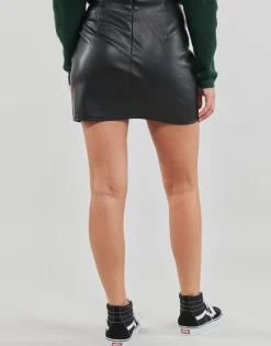 ONLLENI FAUX LEATHER SLIT SKIRT PNT