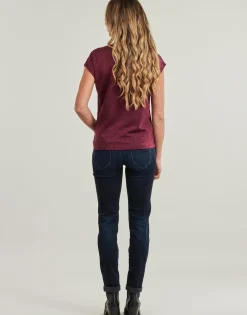 ONLSILVERY S/S V NECK LUREX TOP JRS