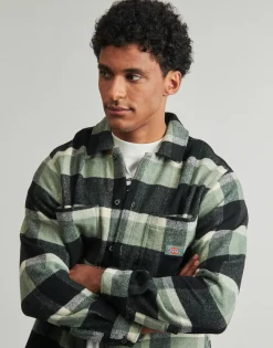 PLAID COALING LS SHIRT