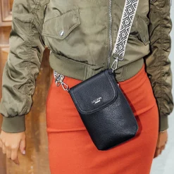 Pochette de téléphone noir Pema