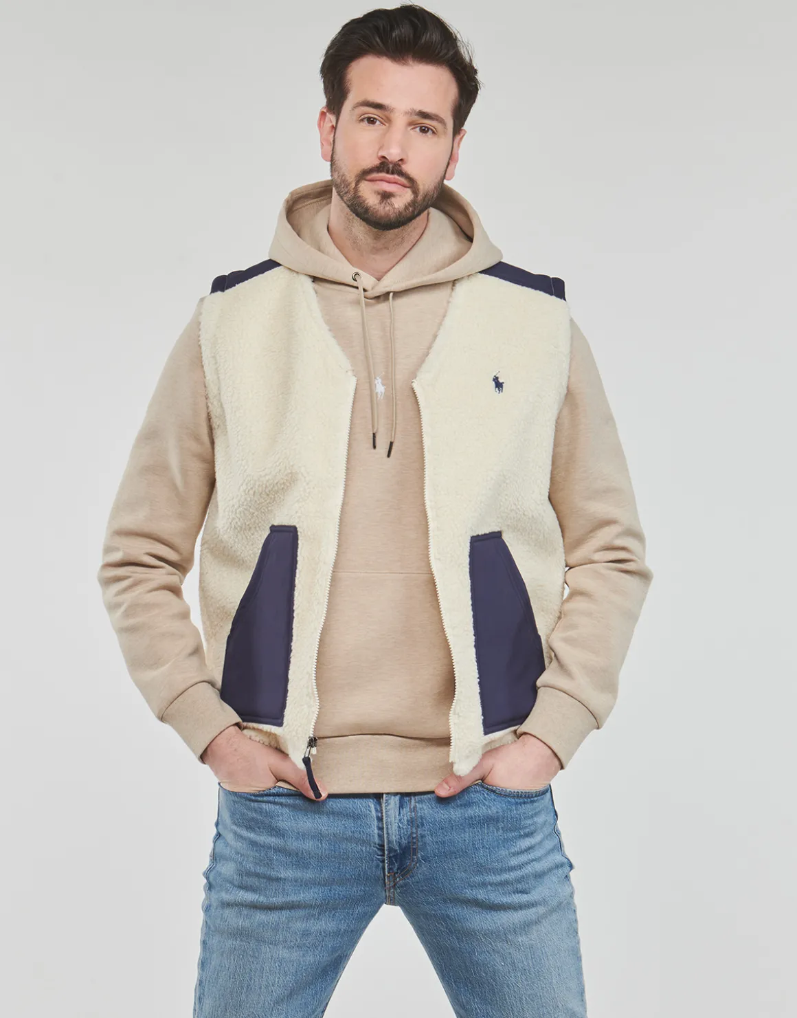 POLAIRE SHERPA ZIPPEE SANS MANCHE