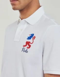 POLO COUPE DROITE EN COTON BRODE