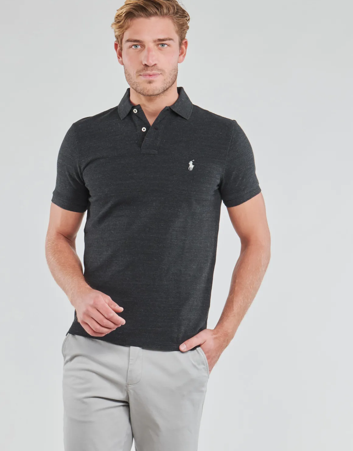 POLO COUPE DROITE EN COTON BASIC MESH