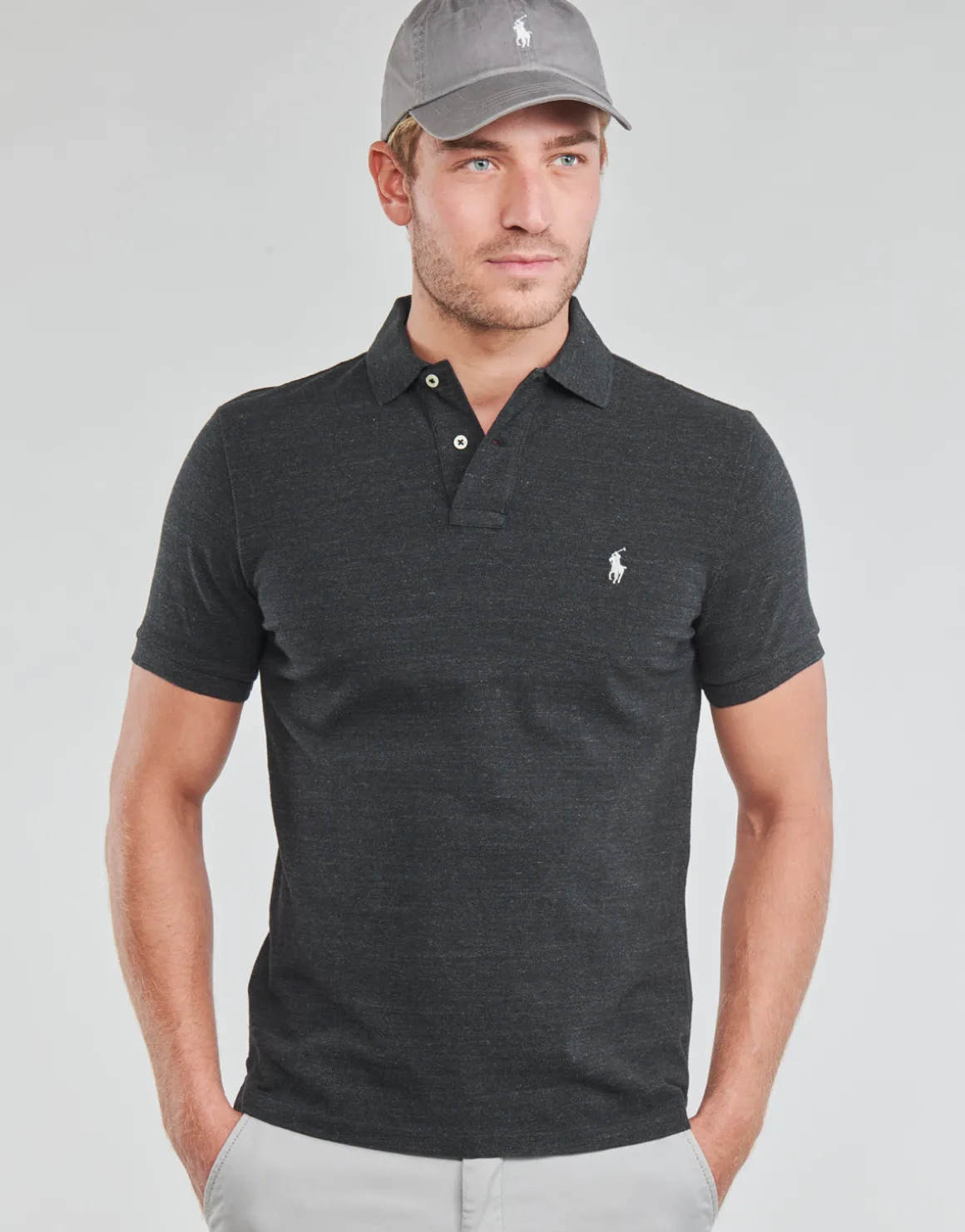 POLO COUPE DROITE EN COTON BASIC MESH