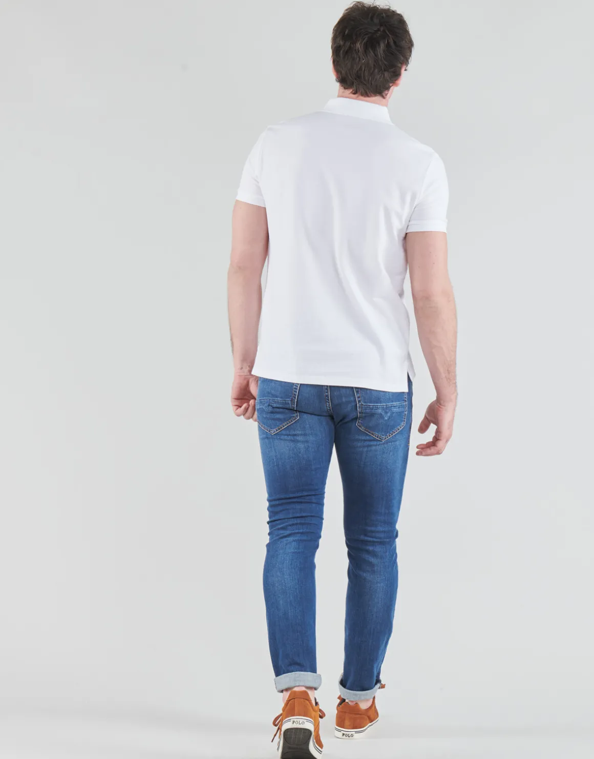 POLO COUPE DROITE EN COTON BASIC MESH