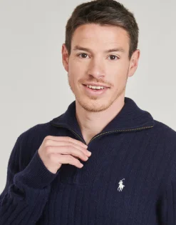 PULL 1/2 ZIP EN LAINE MELANGE