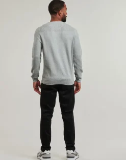 PULL COL ROND EN COTON TEXTURE