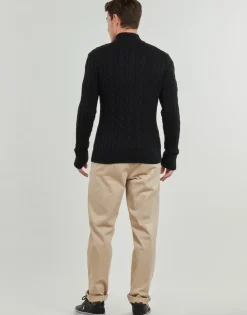 PULL DEMI ZIP EN MAILL TORSADEE