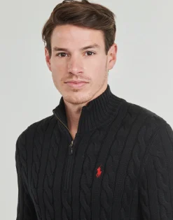 PULL DEMI ZIP EN MAILL TORSADEE