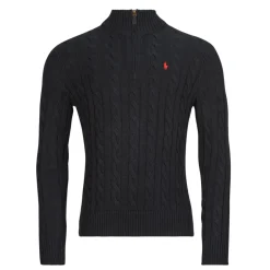 PULL DEMI ZIP EN MAILL TORSADEE