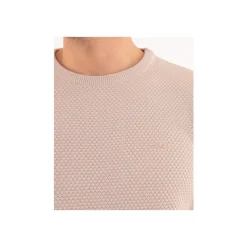 Pull manches longues uni en maille cloquée