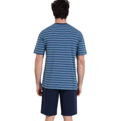 Pyjama court col rond RAYURES WAVES