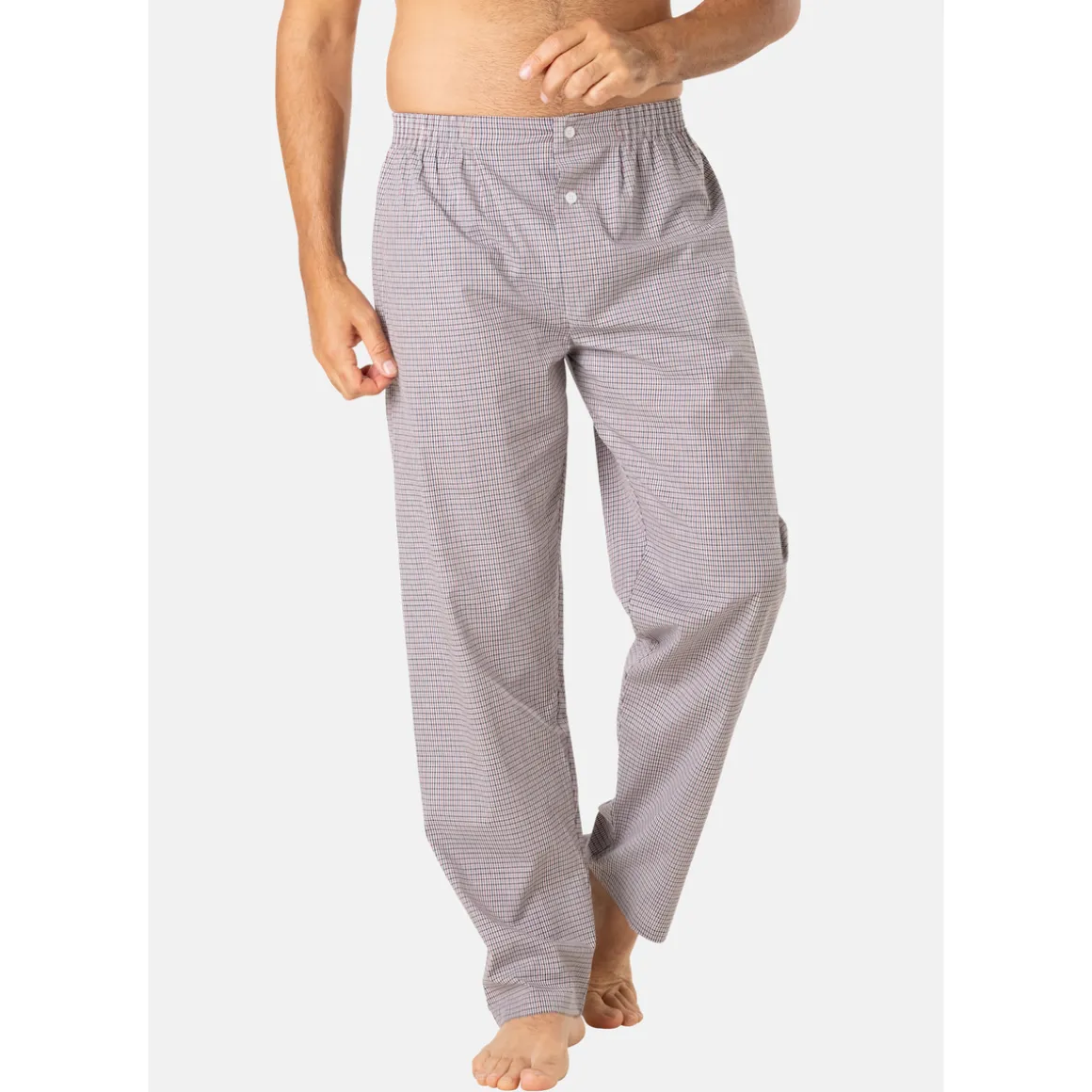 Pyjama long ouvert POPELINE