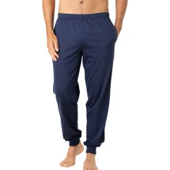 Pyjama long col rond mercerisé