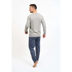 Pyjama long col V - CORALIE