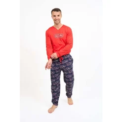 Pyjama long col V - COTOI