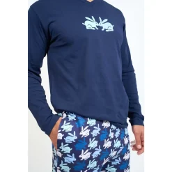 Pyjama long col V - LAPIN
