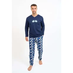 Pyjama long col V - LAPIN