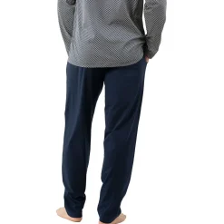 Pyjama long col v coton