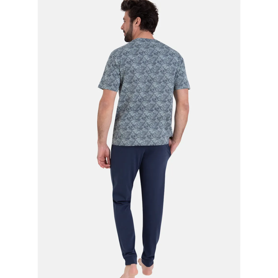 Pyjama long manches courtes col rond SUMMER