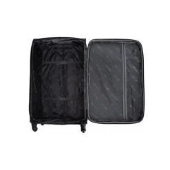 Średnia Walizka Miękka M Czarnozielona