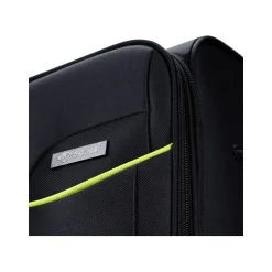 Średnia Walizka Miękka M Czarnozielona