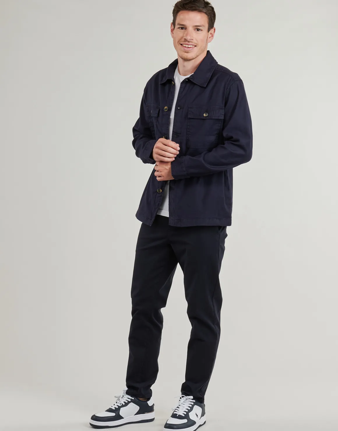 REG COT/LINEN OVERSHIRT