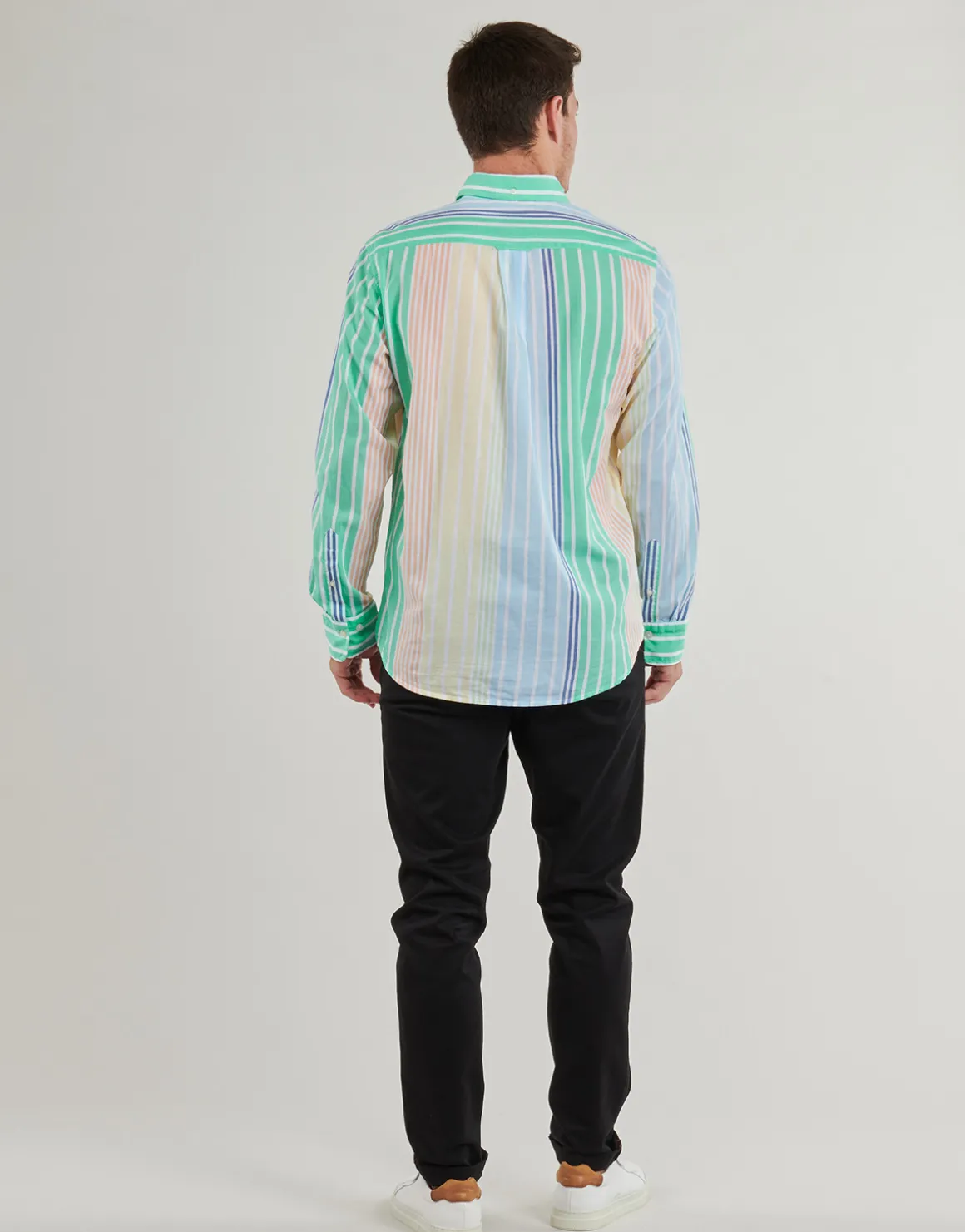 REG VOILE MULTI STRIPE SHIRT