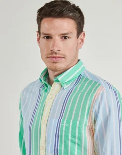 REG VOILE MULTI STRIPE SHIRT