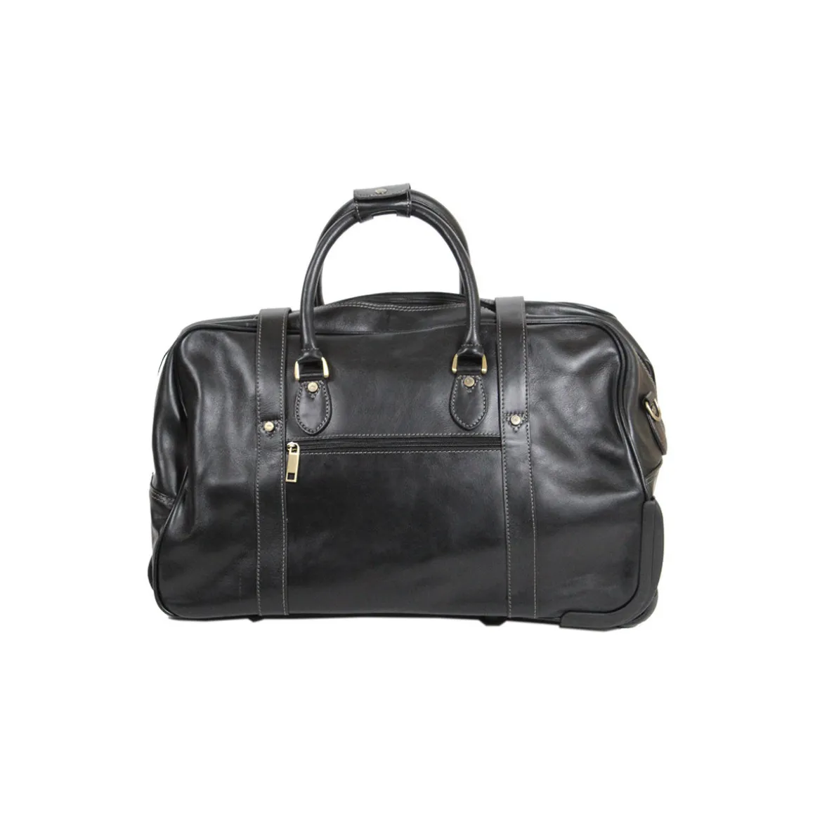 Sac De Voyage Trolley En Cuir De Vachette Gras K 33157