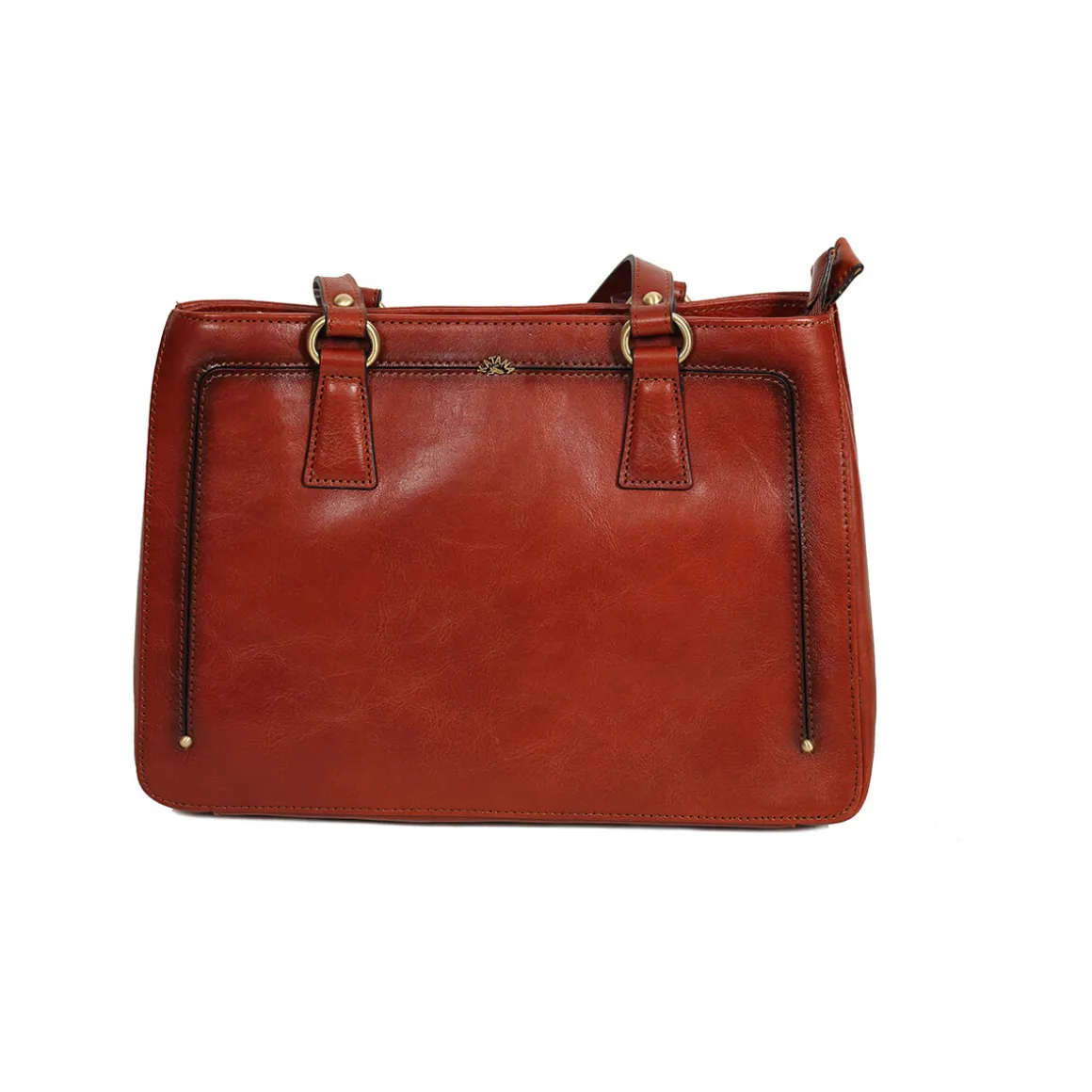 Sac Shopping Cuir De Vachette Collet Végétal 66803