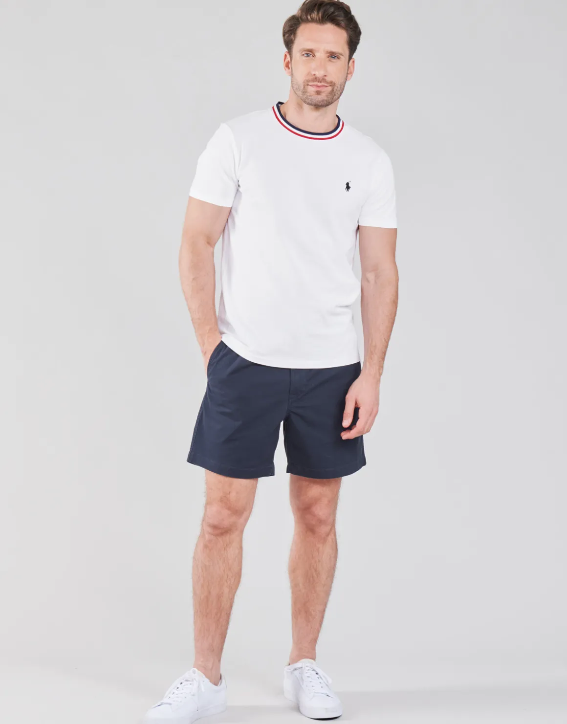 SHORT "PREPSTER" EN CHINO LEGER AVEC CORDON DE SERAGE
