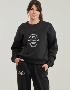 Signature Graphic Print Fleece Loose Sweatshirt